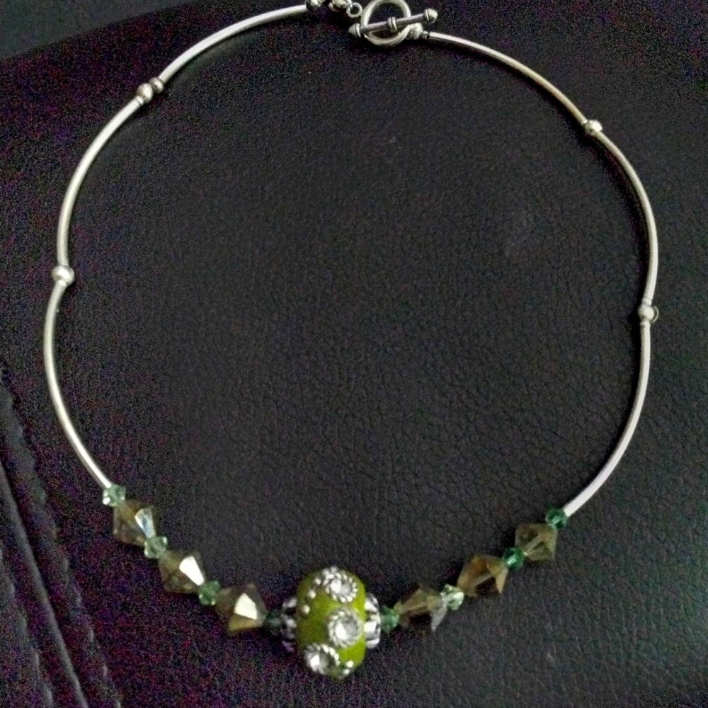 Vintage Sterling Silver Fancy Choker